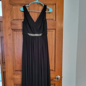 David's Bridal Black Bridesmaid Dress